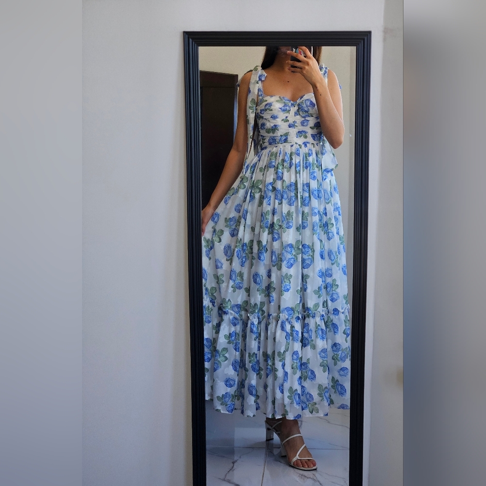Altar'd State Aria Ruched Maxi Dress